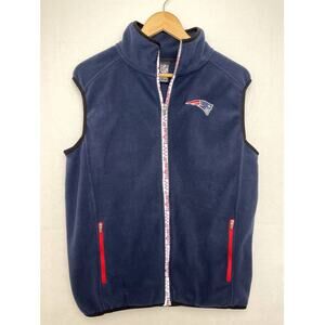NE Patriots NFL Team Apparel Fleece Vest Mens Medium